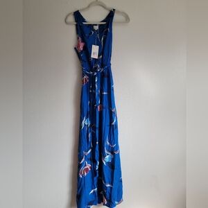 NWT Floral Blue Maxi Dress